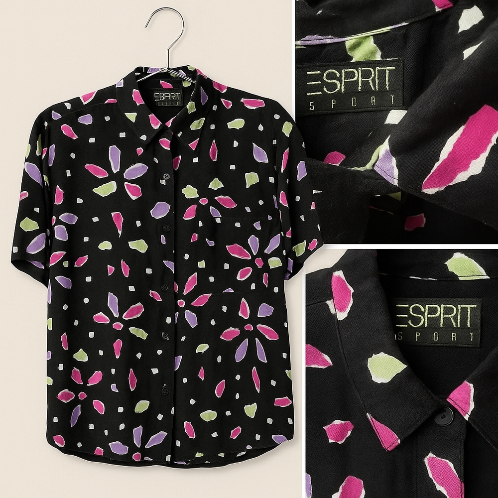 Vintage Esprit Multicolor Patterned Shirt